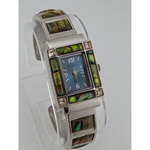 Vivani Watch Women 21mm Case Abalone Bangle Band- New Battery